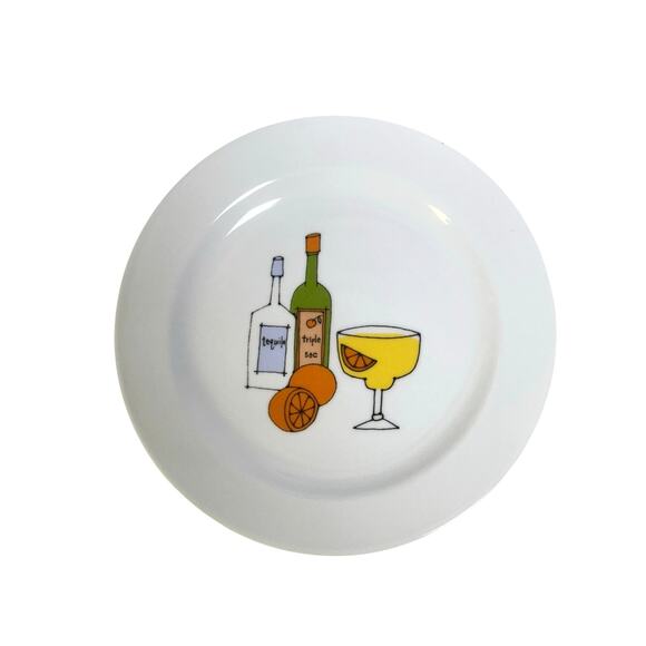 Margarita by Ursula Dodge 1970s Platter Salt Dish & 8 Appetizer Plate Set-Retro - Picture 5 of 16